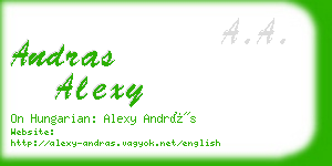 andras alexy business card